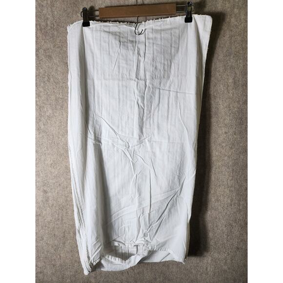 NICOLE MILLER HOME White Frayed Stripe STANDARD Pillow Shams - Set of 2 - Picture 2 of 10